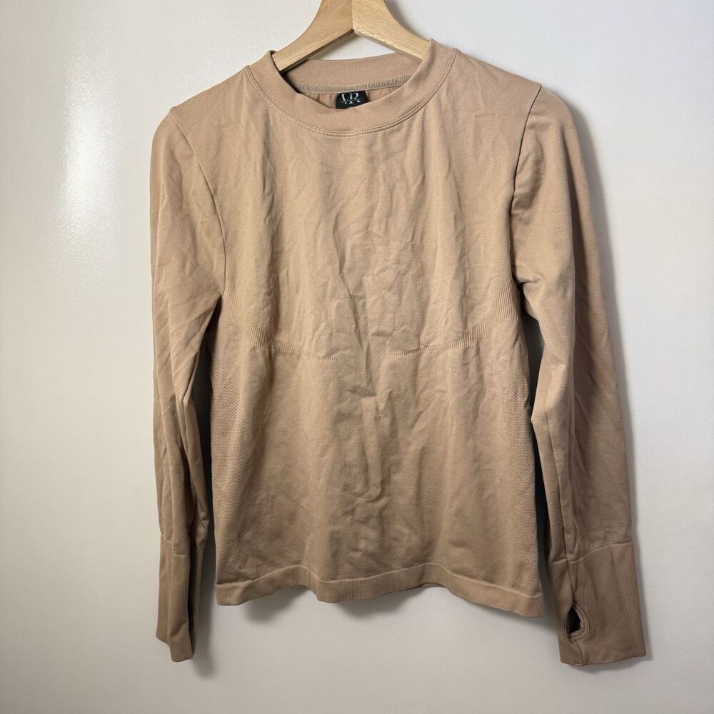 Victoria Rose Equestrian Top Womens L Fawn Seamless Performance Compression